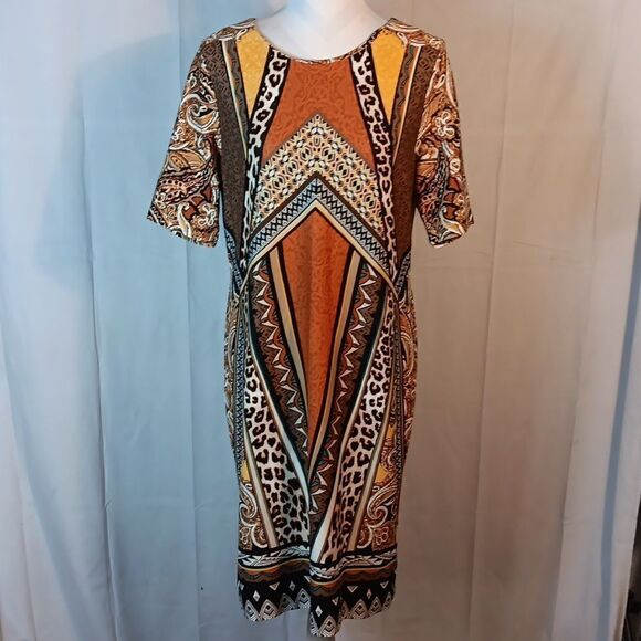 Chico's Multicolored Print Sheath Dress - Picture 1 of 8